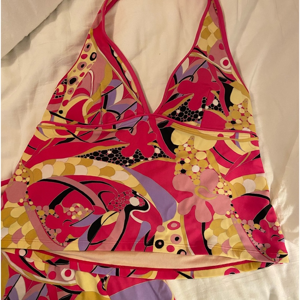 Women’s swimwear. Multi color. Hot pink. Black.